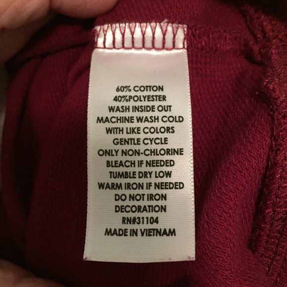 Kim Rogers Size Small Maroon L.S. Tee - Picture 5 of 5